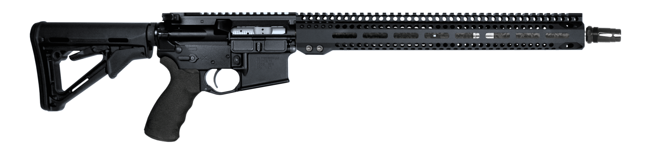 G2 Precision AR-15 223 WYLDE 16" CF BARREL 15" RECCE HAND GUARD CTR STOCK - view 2
